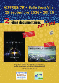Projection de deux films documentaires sur l’eau à Aiffres