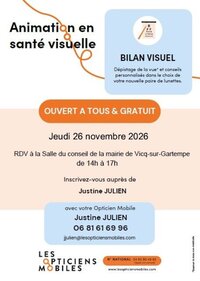 Bilan visuel gratuit à Vicq-sur-Gartempe