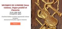 MUSIQUE DE LUMIERE DEUX VIOLONS ET ORGUE I CINTEGABELLE à Auterive