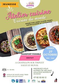 Atelier cuisine du monde à Châtillon-sur-Thouet
