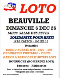 Loto solidarité avec Haïti à Beauville