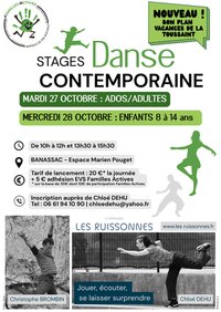 STAGE DE DANSE CONTEMPORAINE à Banassac-Canilhac