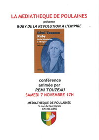 Conférence Ruby de la Révolution à l'Empire à Poulaines